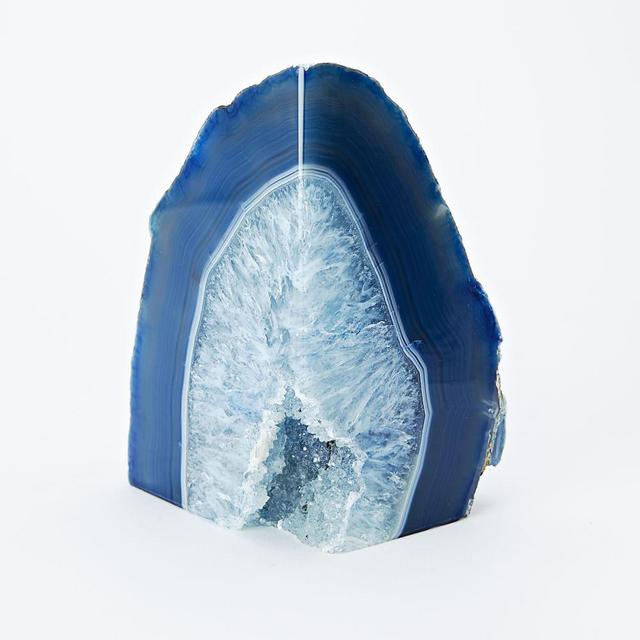 Agate Bookend, Blue