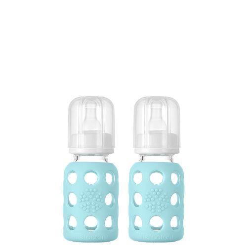 4oz Glass Baby Bottle with Silicone Sleeve Pair - BLANKET color