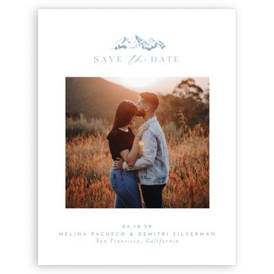 Dusty Blue Wedding Digital Save the Date - Crispin Photo