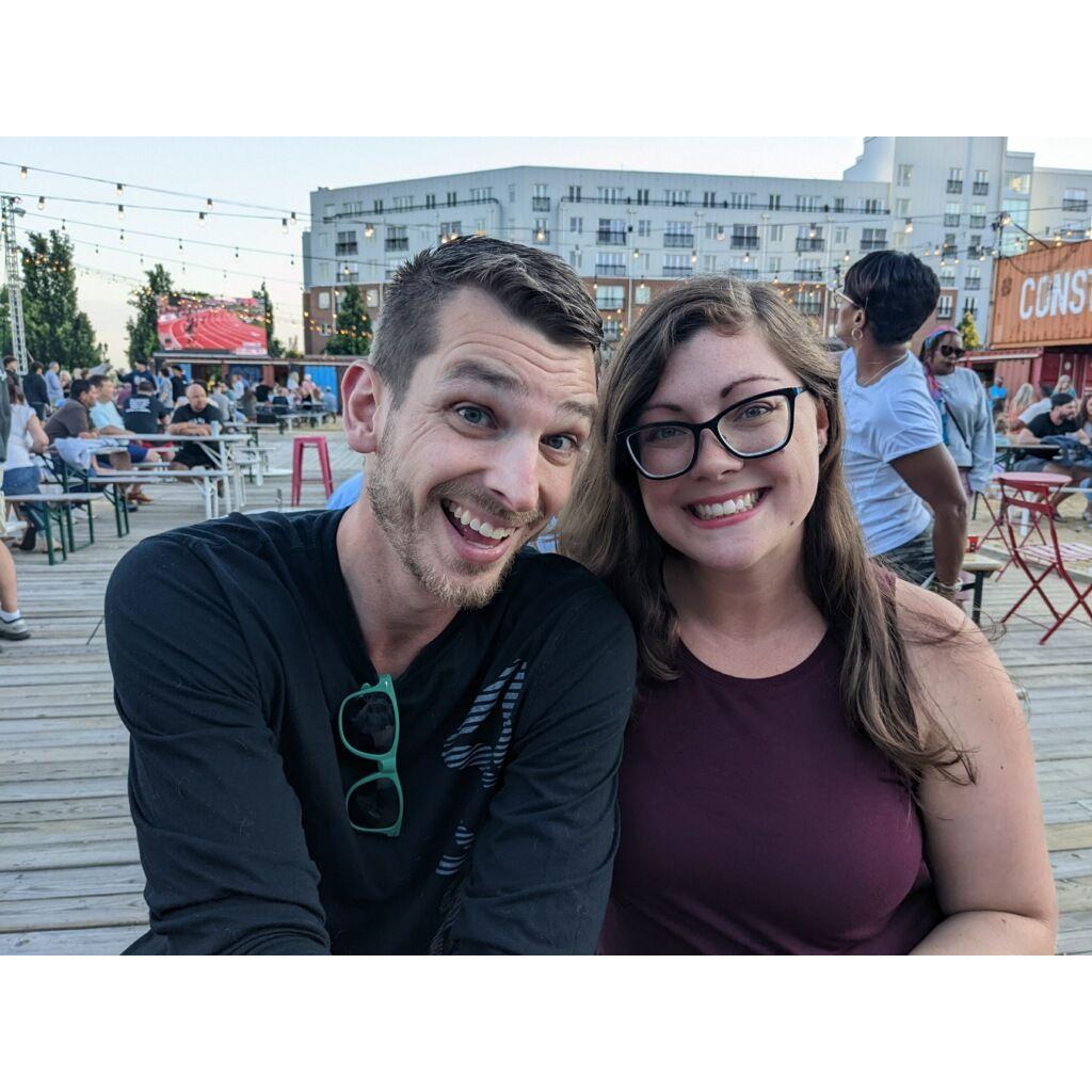 Riverfront beer garden