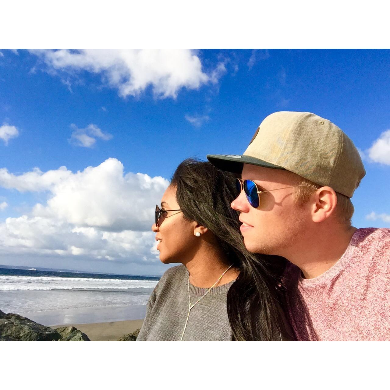 Taking in the cool ocean air in San Diego, Nov. 2015