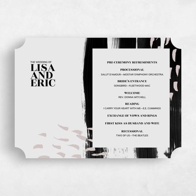 Grey Ticket Wedding Program - Braunfels