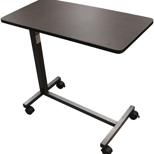 Drive Medical 13067 Non Tilt Top Overbed Table, Silver Vein