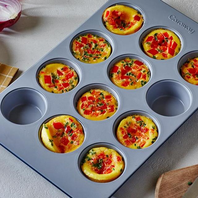 Caraway Home Non Toxic Muffin Pan in Cream