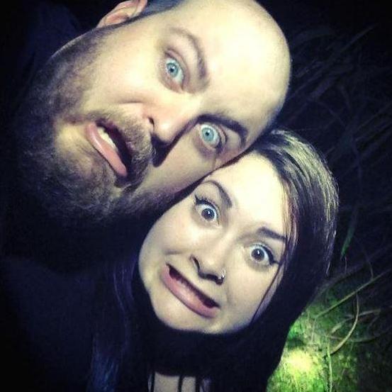 October 2016 | Our first picture together | We went to a haunted corn maze!