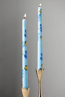 Dimitria Handpainted Taper Candles, Set of 2