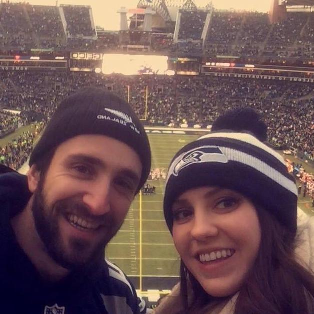Cheering on the Seahawks!