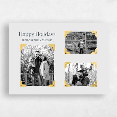 Grey Holiday Card - Lansing Foil
