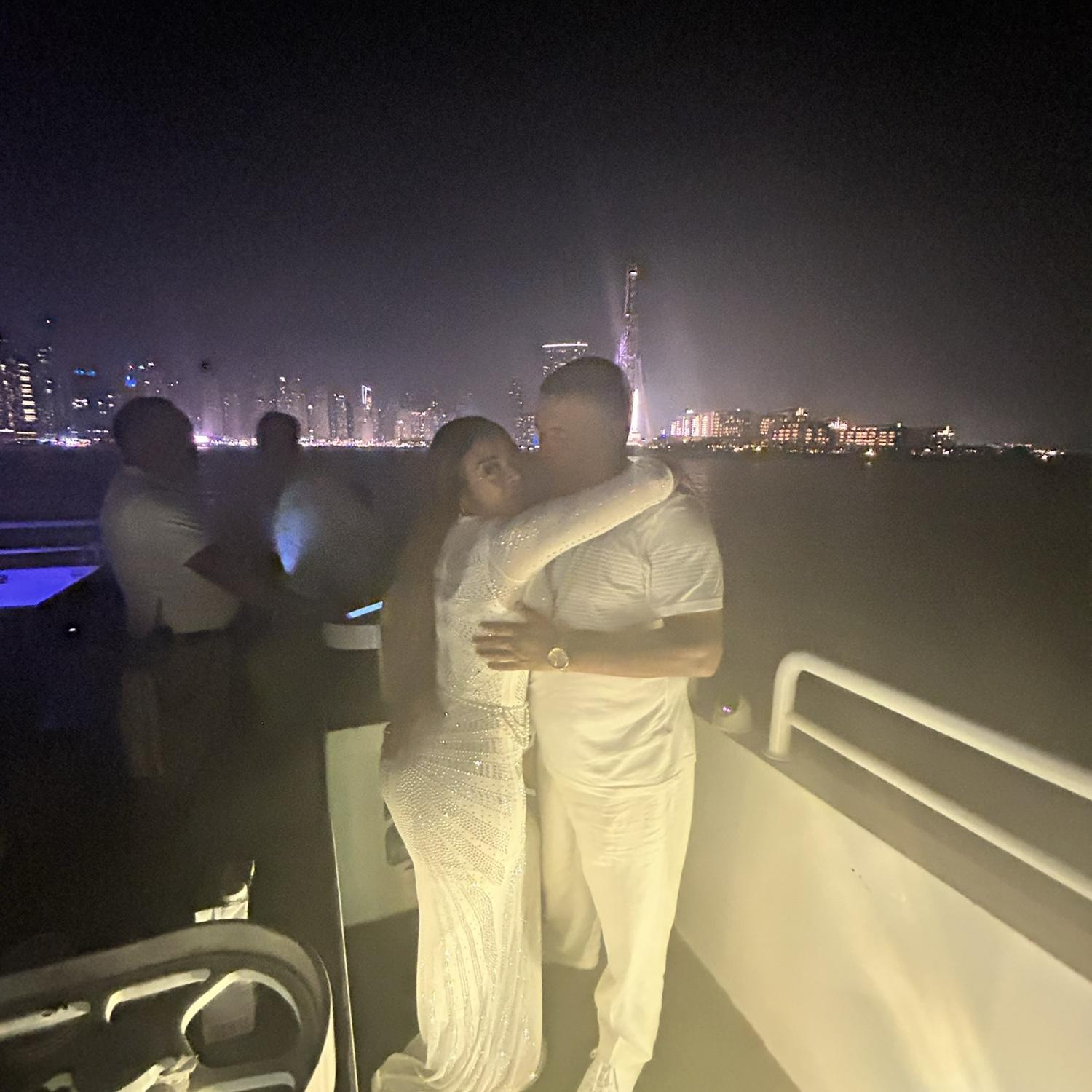 All white yacht party in Dubai