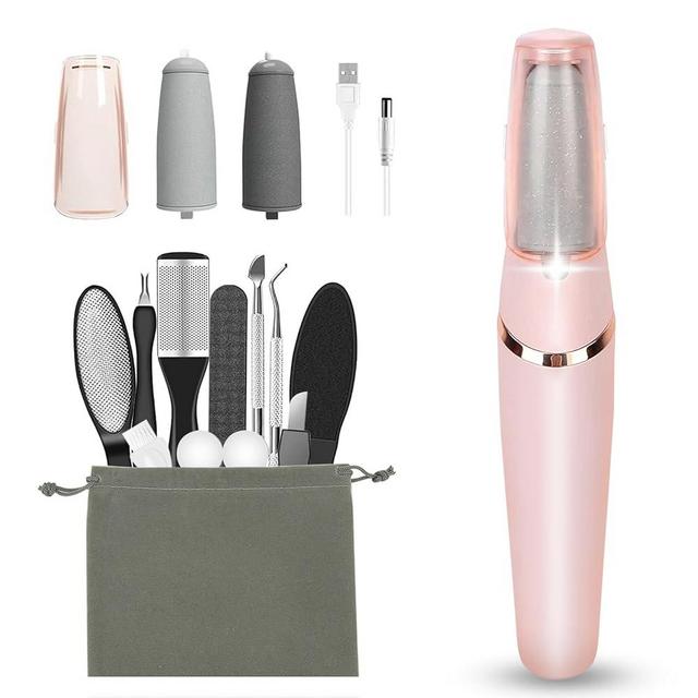 Electric Callus Removers for Feet, Haootadiy Electric Foot Callus Remover Pedicure Kits Rechargeable with12 in 1, Removes Dry Skin for Smoother Feet, Foot Care for Dead Skin Ideal Gift