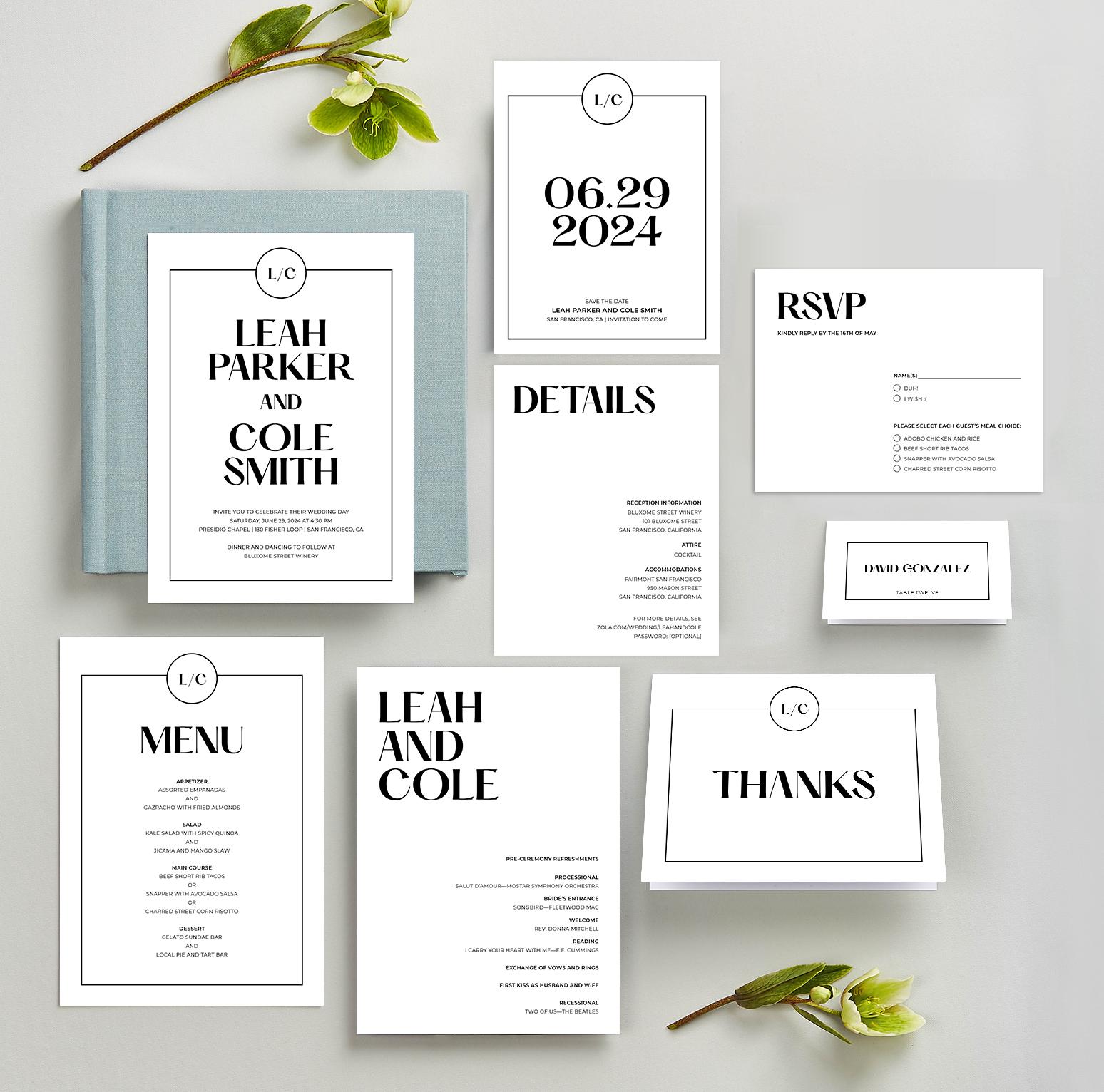 2024 Paper & Digital Save The Dates for Weddings - Zola