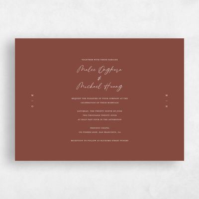 Brown Landscape Wedding Invitation - Ivor Landscape