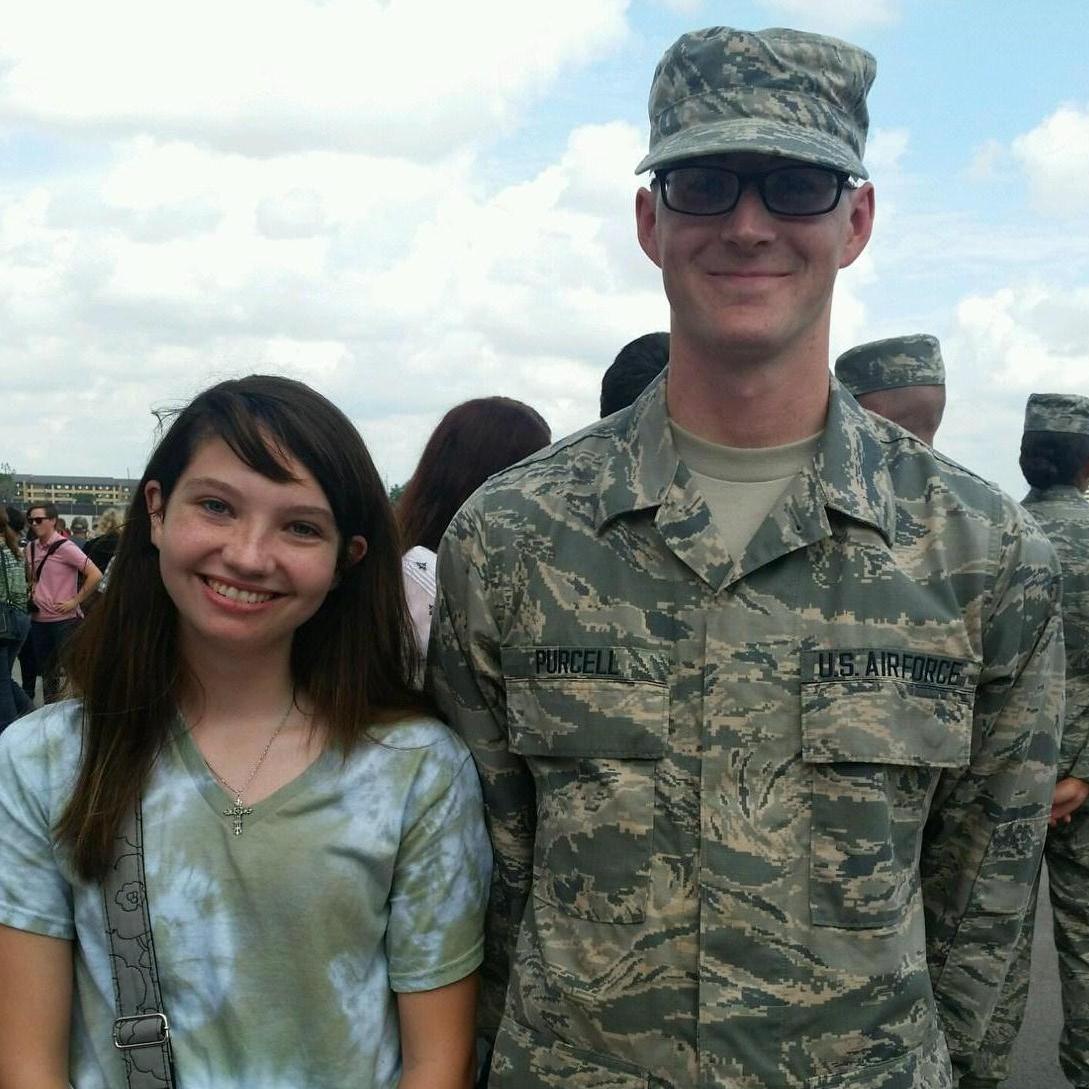 After the first ceremony at the Air Force graduation.