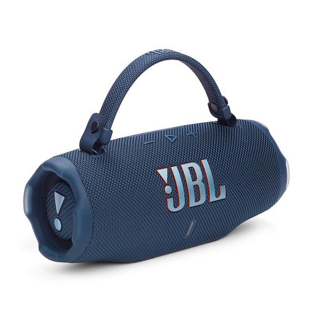 JBL Charge 6 - Portable Waterproof & Drop-Proof Bluetooth Speaker, Bold Pro Sound with AI Sound Boost, 28Hrs of Playtime, Built-in powerbank & Comes with a Sturdy/Removable Carrying Strap (Blue)