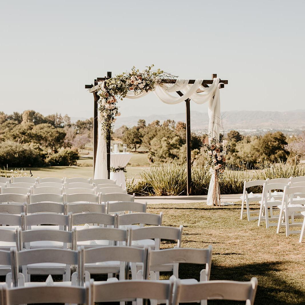 Golf course facing ceremony