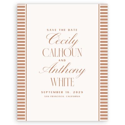 Tuscany, Brown Wedding Digital Save the Date - Connell Portrait