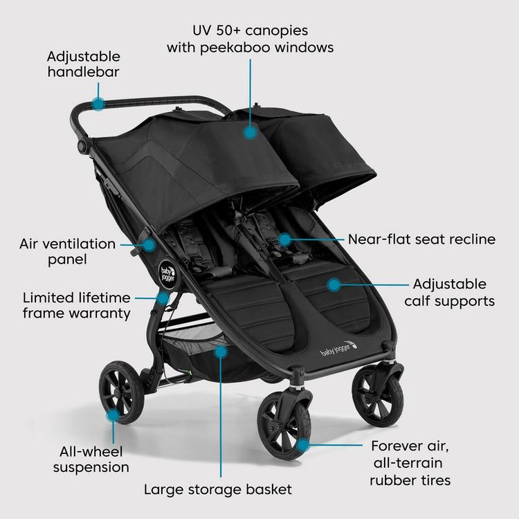 Baby Jogger Jet City Mini GT2 Double Stroller