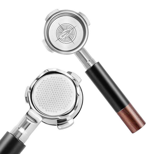 IKAPE 54MM Bottomless Naked Portafilter for Breville BES870/880 & Solis – Includes 18g Basket (Bambino Plus Not Supported)