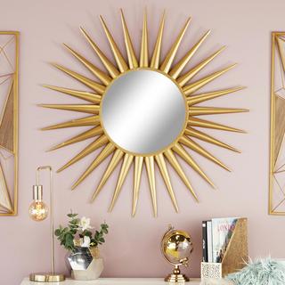 Golden Glam Wall Sun Mirror