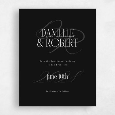 Black Wedding Save the Date - Palenque Portrait