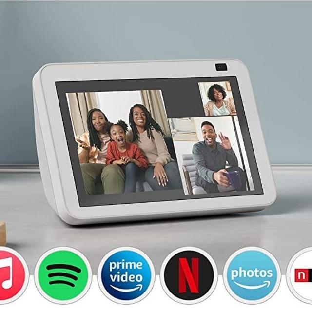 All-new Echo Show 8 (2nd Gen, 2021 release) | HD smart display with Alexa and 13 MP camera | Glacier White