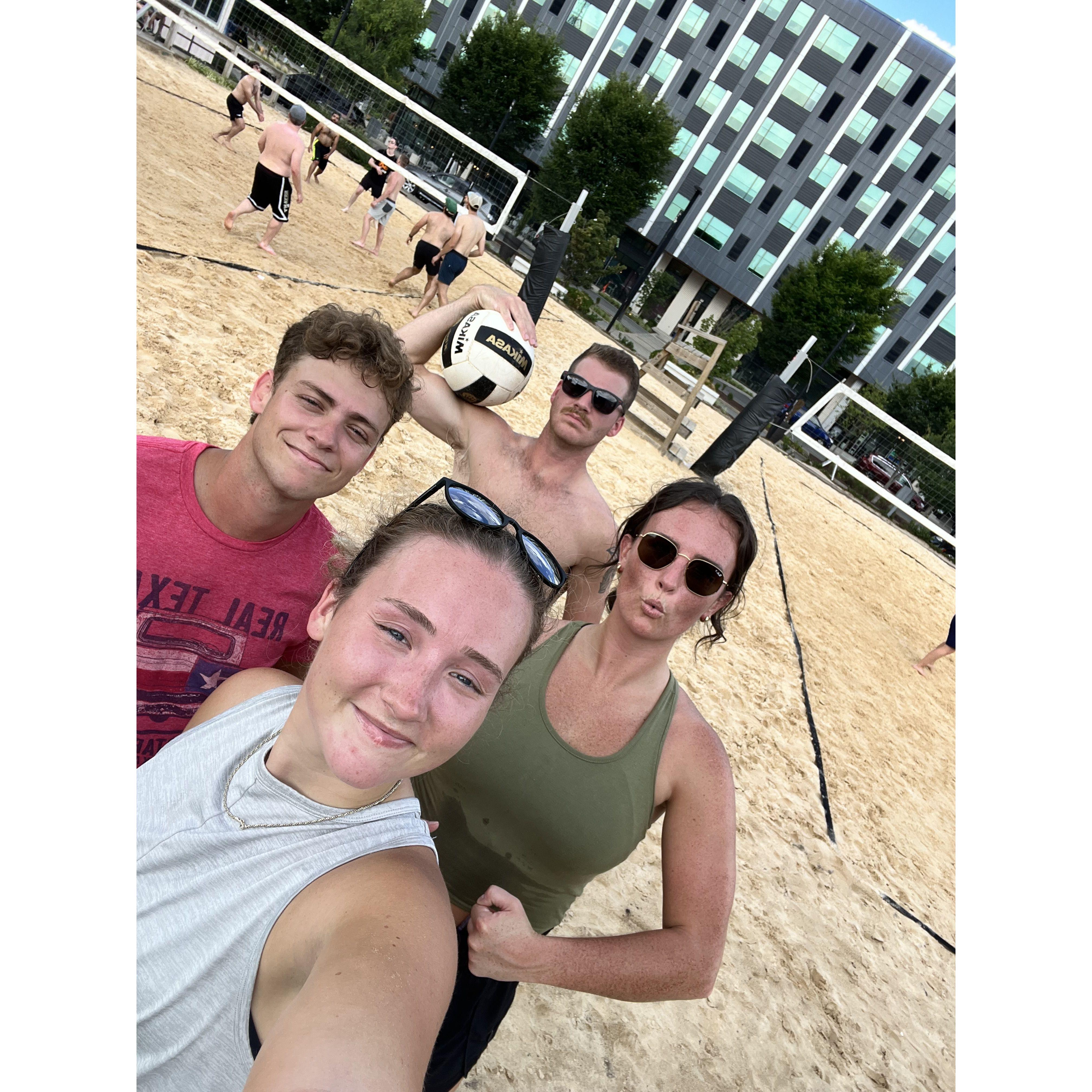 2nd Nashville trip with team 🤞 Con and I beasted them in beach volleyball.