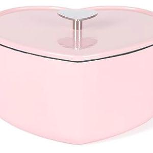 Martha Stewart Heart Shaped 4-Quart Enamel Cast Iron Dutch Oven - Pink