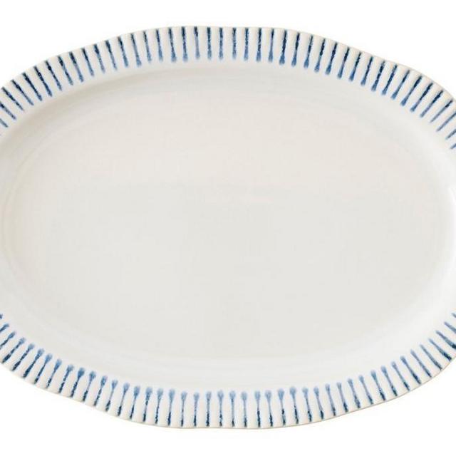 Juliska Sitio Stripe Indigo 17” Large Tray