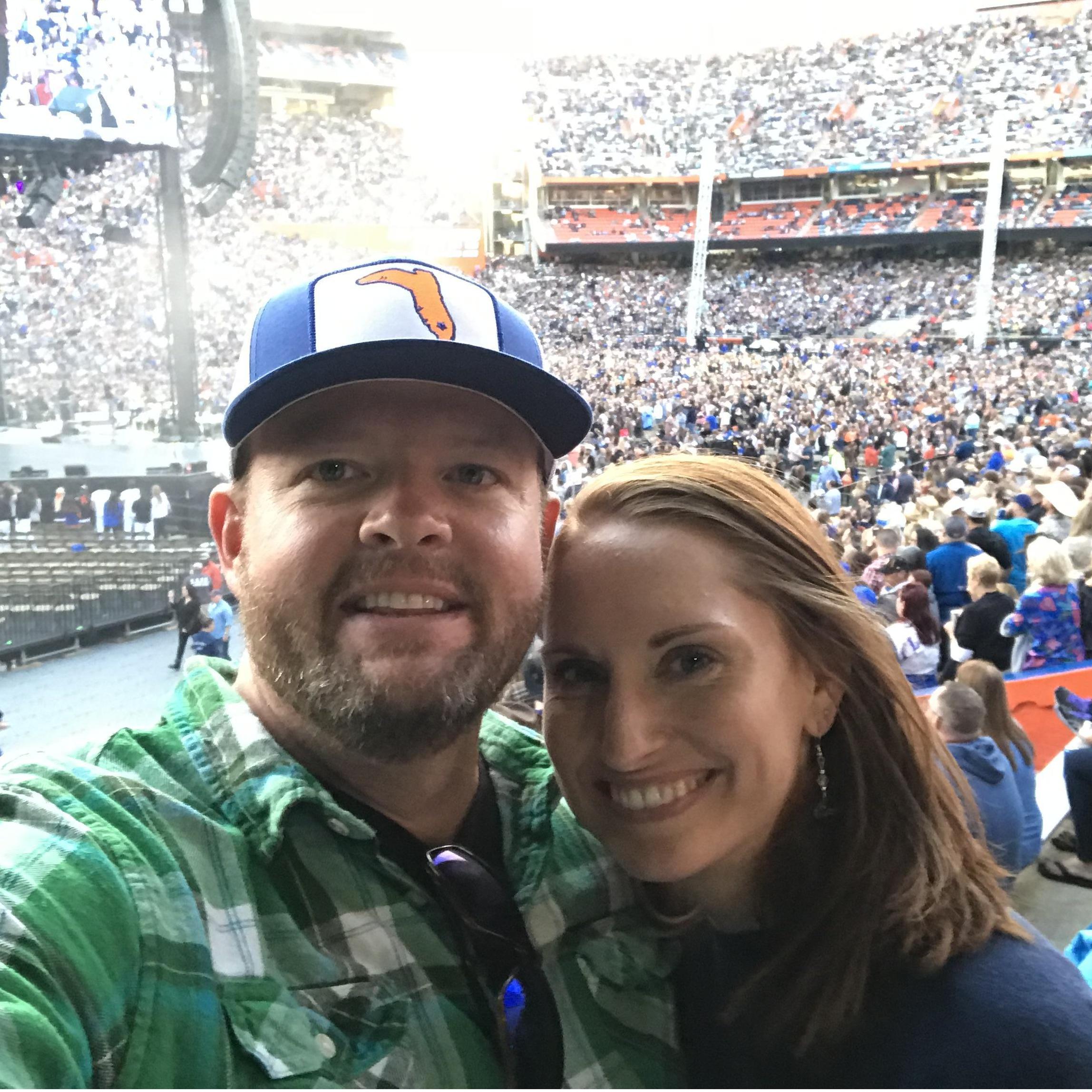 Our first out of town adventure.  Garth Brooks at The Swamp!