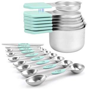 Magnetic Measuring Cups and Spoons Set (Mint)