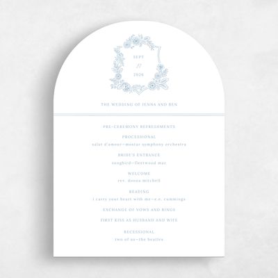 Arch Wedding Program - Lilah