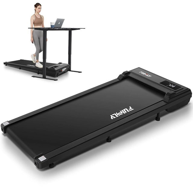 Under Desk Treadmill, Walking Pad Treadmill for Home Office, 2.5 HP Portable Walking Treadmill 300 lb Capacity, Compact Walking Jogging Running Machine with Remote Control and LED Display