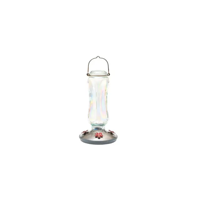 Perky-Pet Hummingbird 16 oz Glass/Metal Nectar Feeder 4 ports