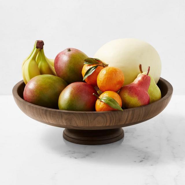 Pedestal Fruit Bowl, Walnut