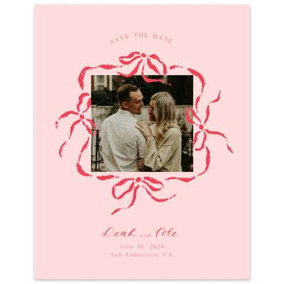 Light Pink Wedding Digital Save the Date - Quinn Photo