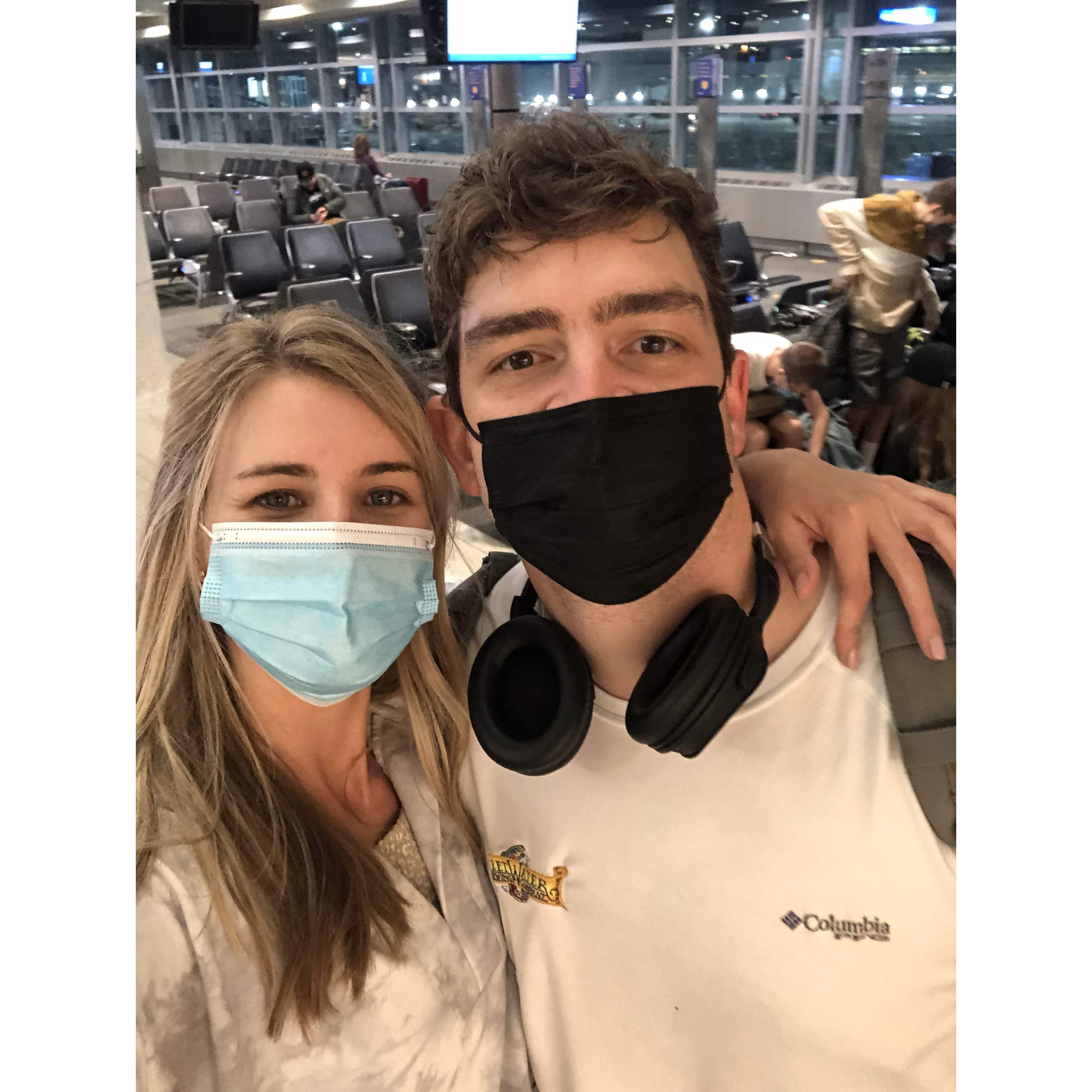 February 2021
It was this trip Laura learned just how much Conor was fearful of flying.  He's gotten better, though, a trans-atlantic flight may prove differently.