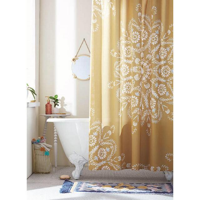 Wild Sage™ 72-Inch x 86-Inch Lucia Floral Medallion Shower Curtain in Ochre