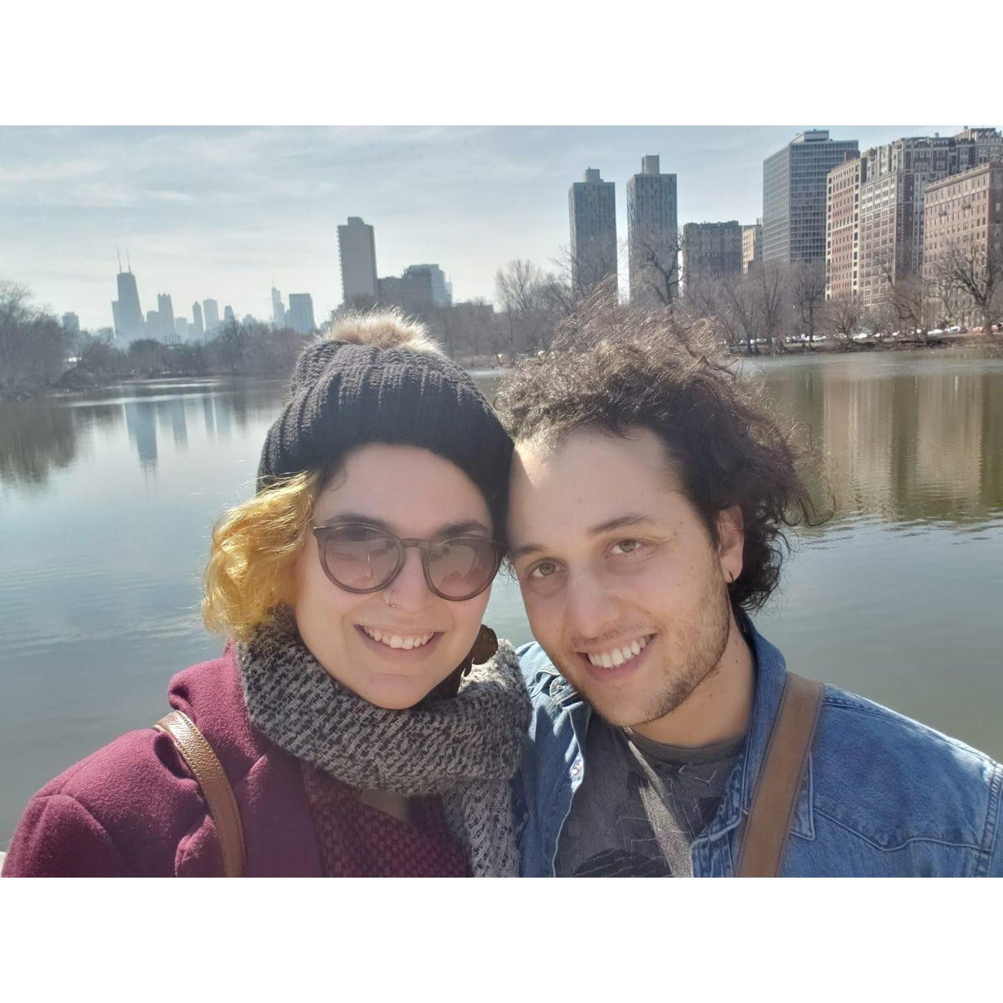 Showing Yoni my home, except I lived in the 'burbs