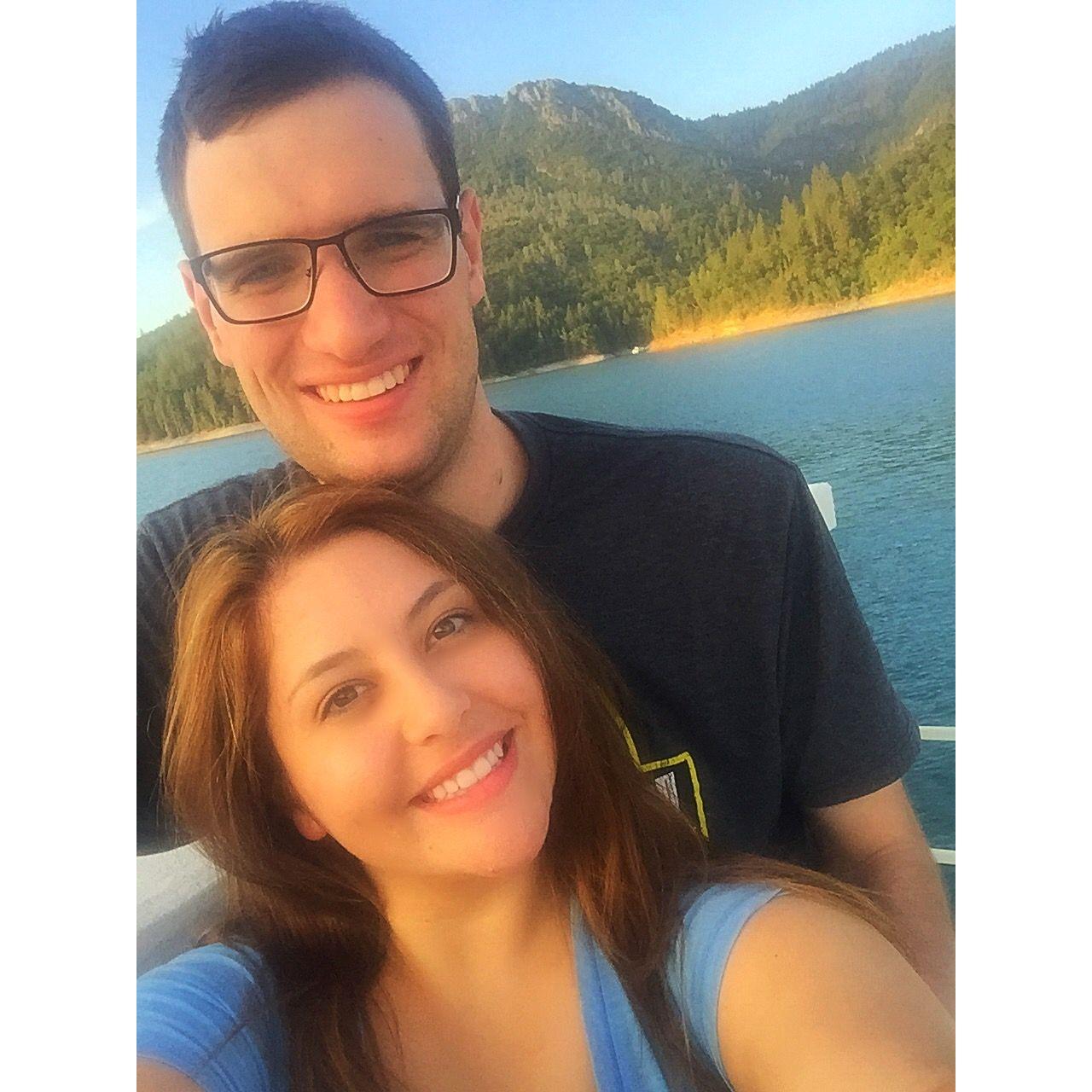 Us in one of our favorite places - Lake Shasta!