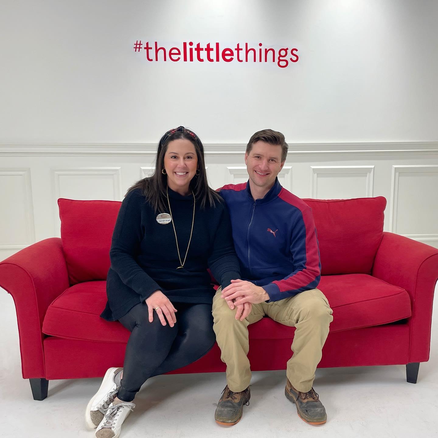Alex's First Trip to the Chick-fil-A office and The Little Red Couch
