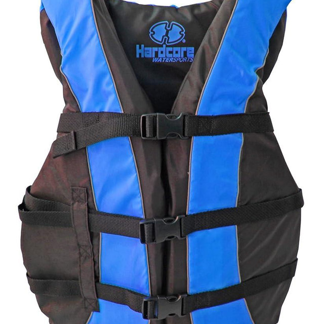 Hardcore Life Jacket Paddle Vest; Coast Guard Approved Type III PFD Life Vest Flotation Device; Jet ski, Wakeboard, Kayak; Ideal Extra Life Jacket for Your Pontoon Boat