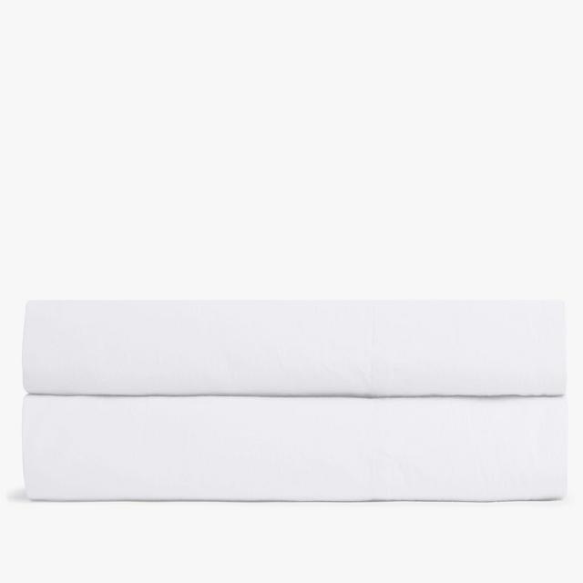 Percale Fitted Sheet: King / White