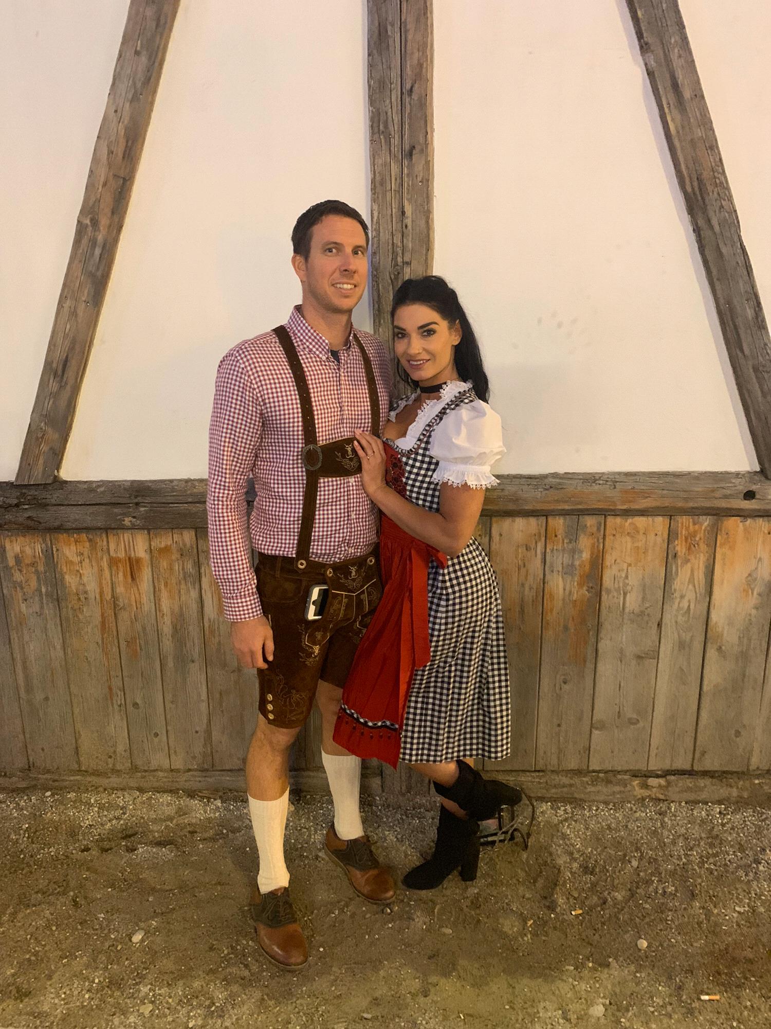 At our first Oktoberfest together in Germany!