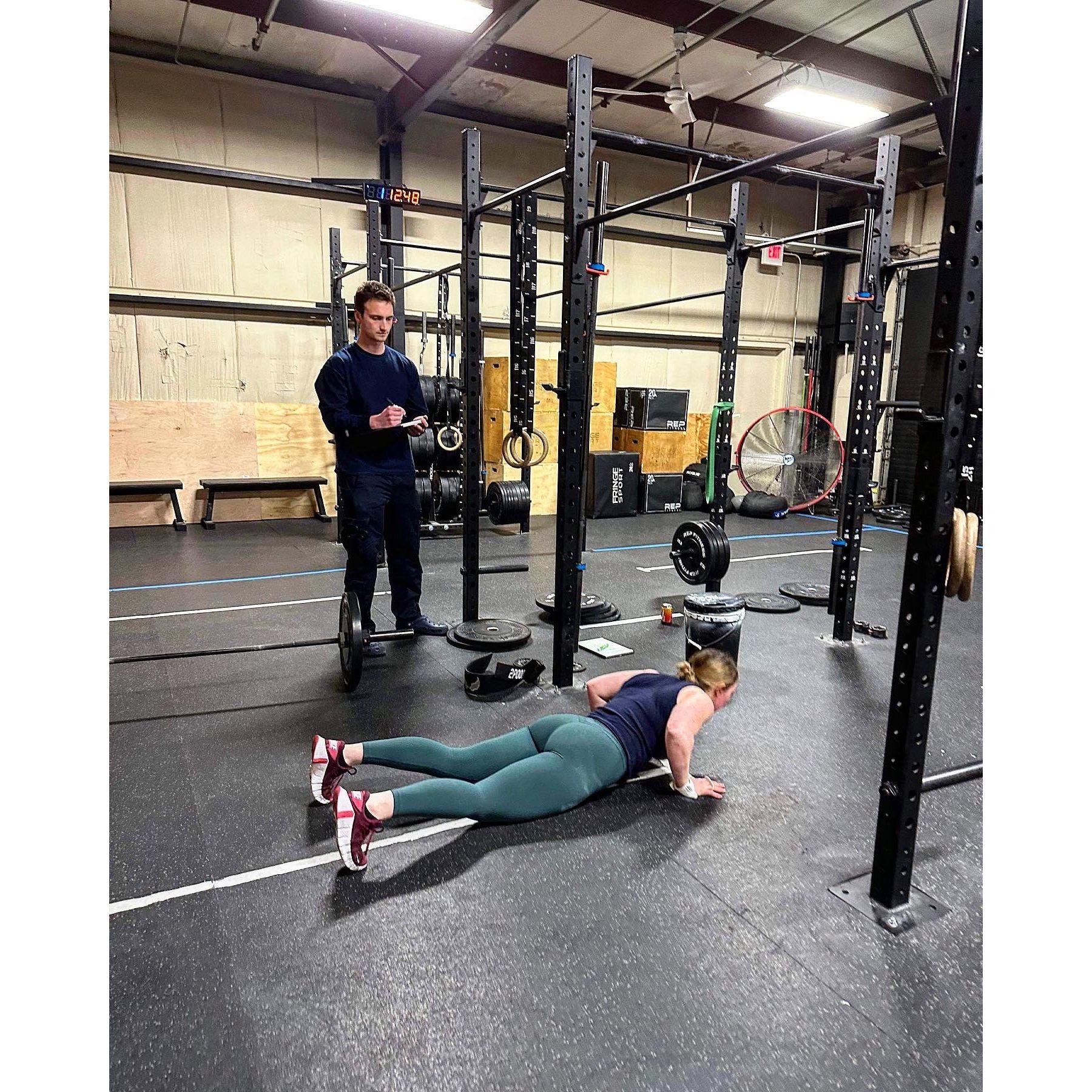 Jonah keeping score for me during the crossfit open