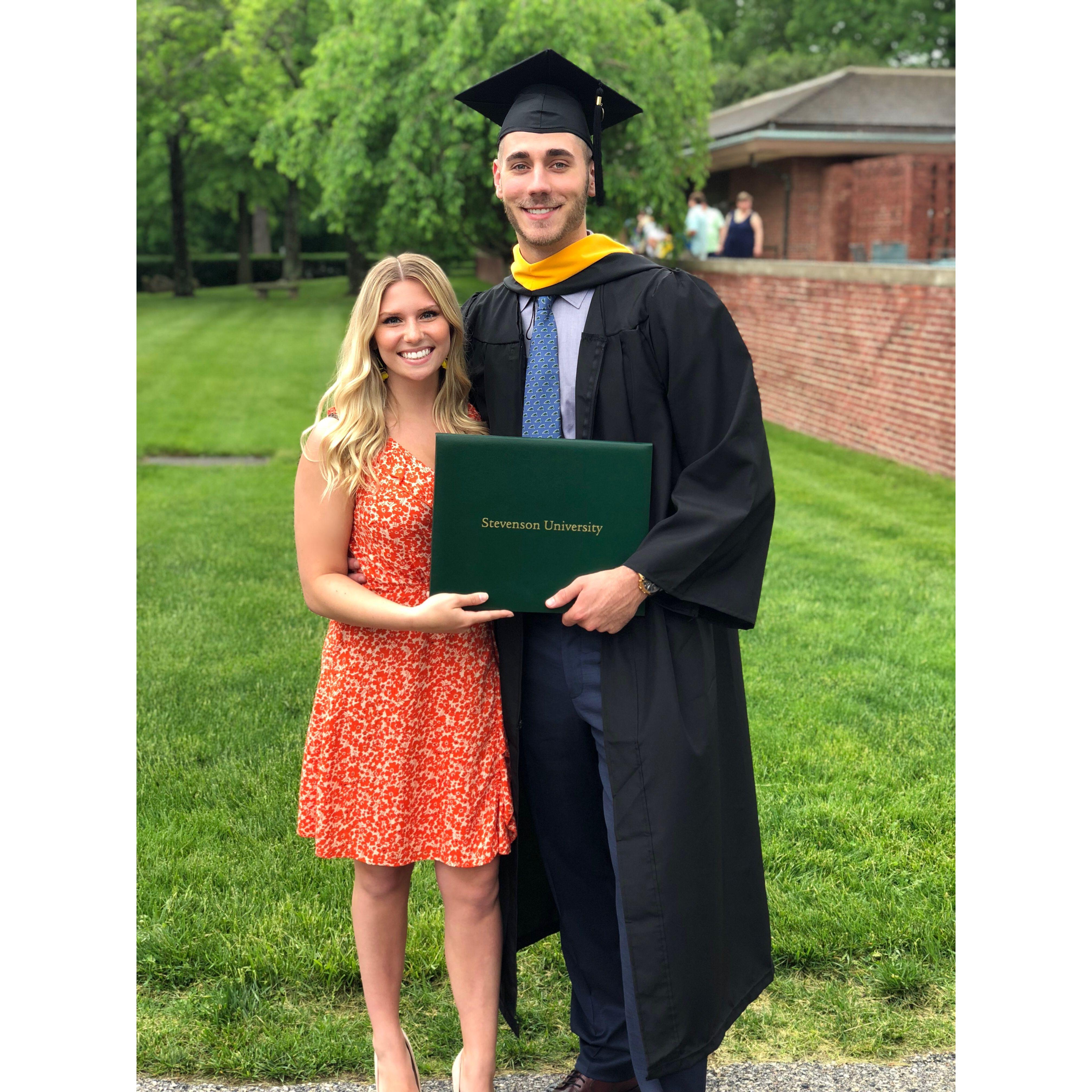 Joe's college graduation from Stevenson University