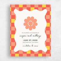 Pink Wedding Save the Date - Vibrante Portrait