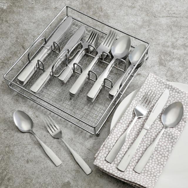 Gibson Home Griffen 61-Piece Flatware Set with Wire Caddy