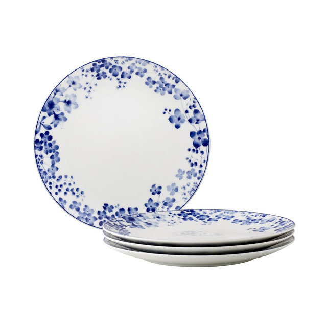 Noritake Bloomington Road 10.5" Set of 4 Dinner Plates, Service for 4