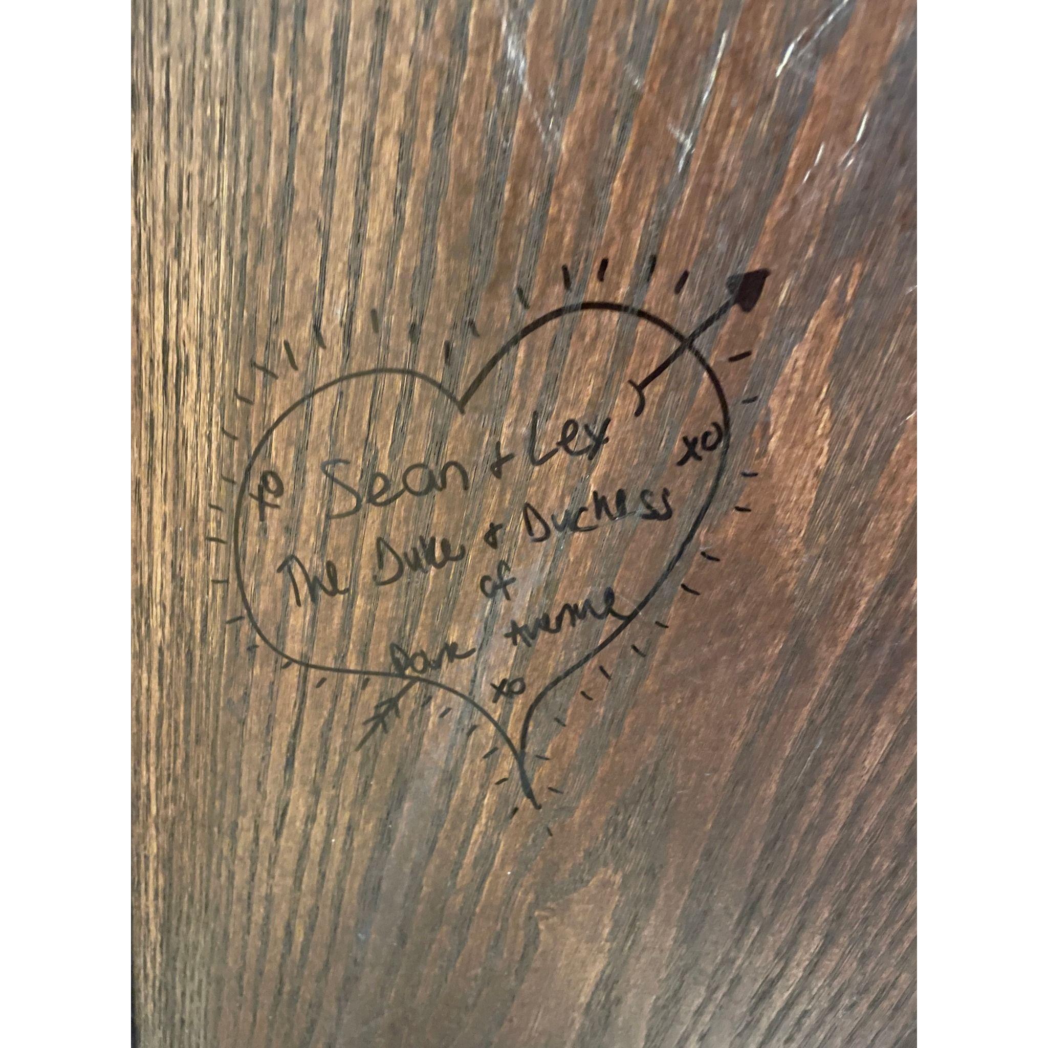 Leaving our mark on our favorite bar in Rochester right before we moved.