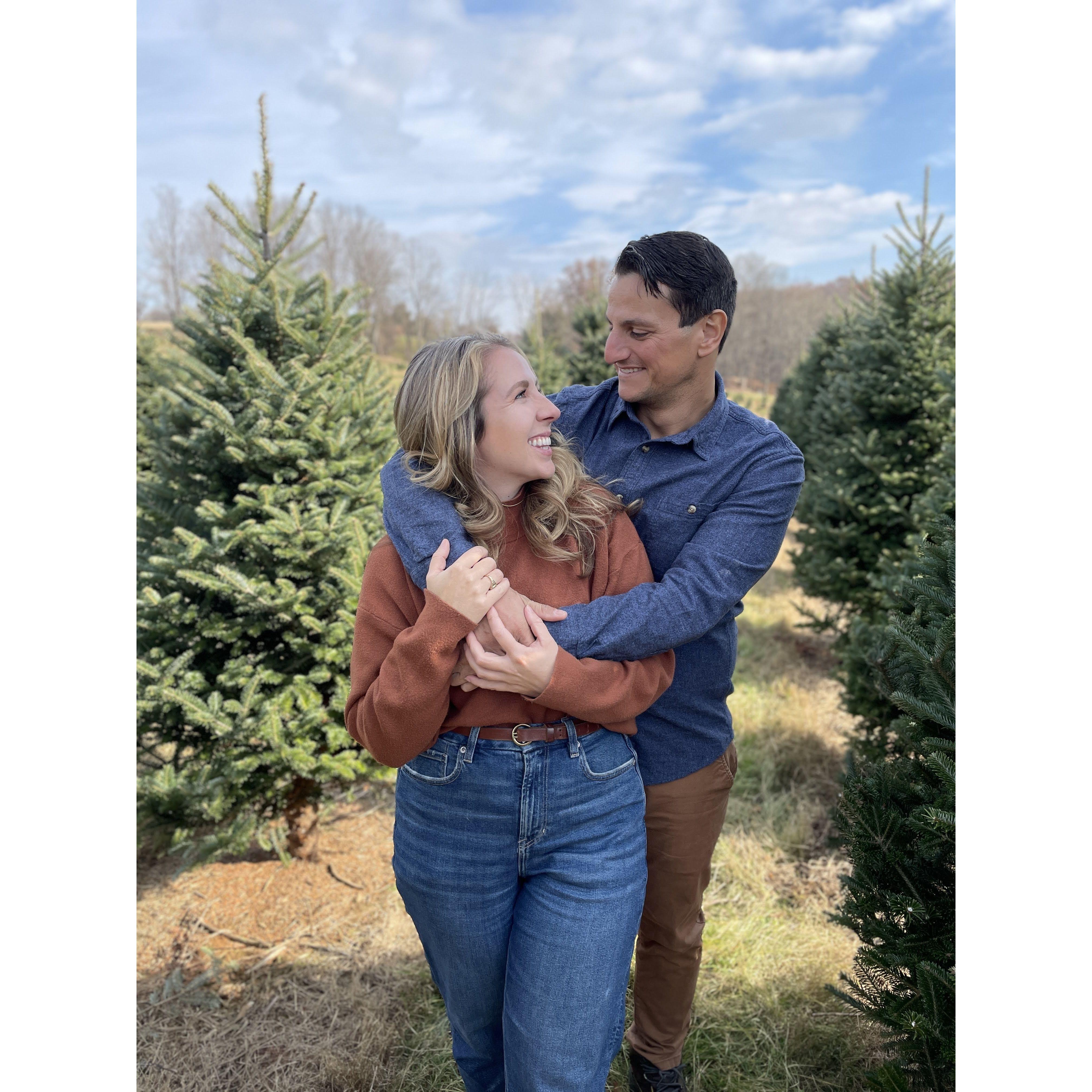 Our first Christmas Card photo right after we moved in together.